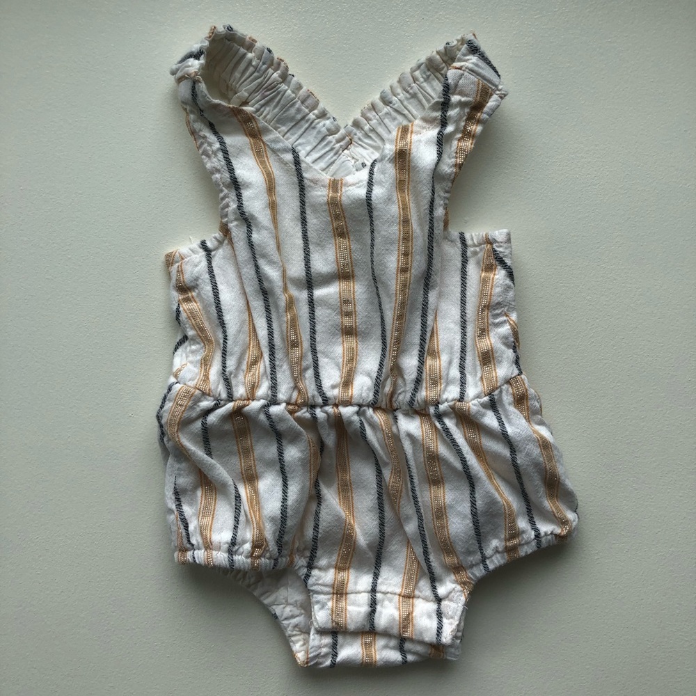 Striped baby romper